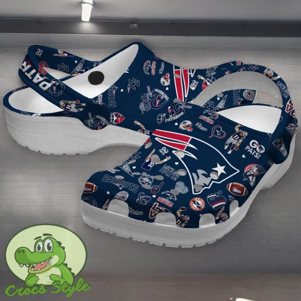 New England Patriots NFL Sport Crocs Clogs Shoes Comfortable For Men Women