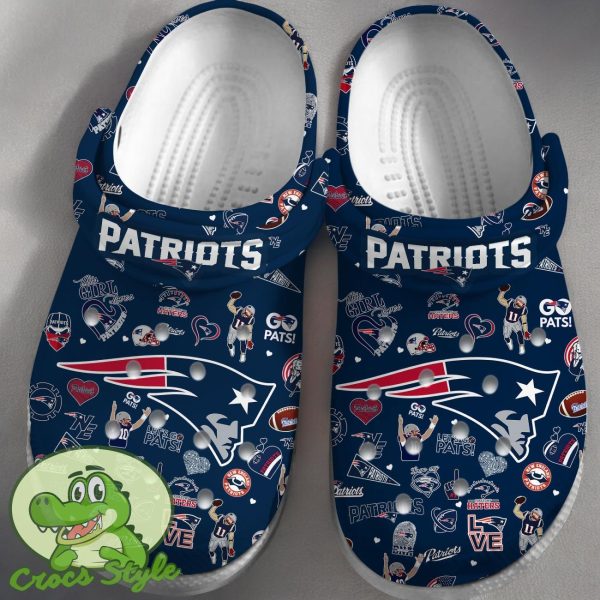 New England Patriots NFL Sport Crocs Clogs Shoes Comfortable For Men Women