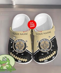 New Orleans Saints Custom Name For Nfl Fans Clog Shoes Product Photo 1
