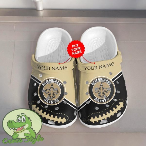 New Orleans Saints Custom Name For Nfl Fans Clog Shoes