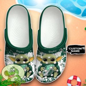 New York Jets Baby Yoda Crocs Custom Name Edition Classic Clogs Shoes