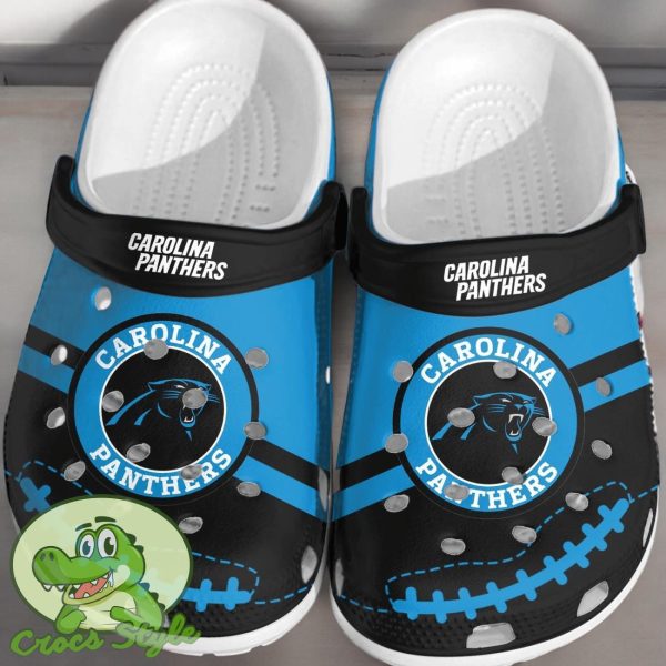 NFL Carolina Panthers Football Crocs Comfortable Clogs Shoes