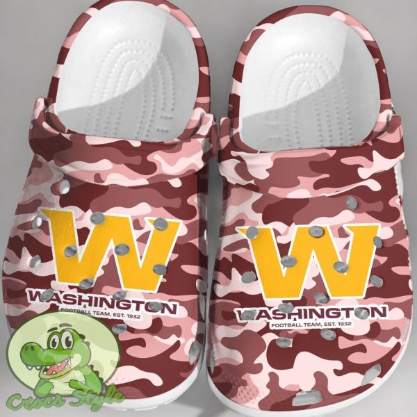 NFL Washington Football Crocs Comfortable Clogs Shoes For Fans