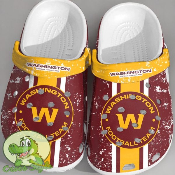 NFL Washington Football Crocs Comfortable Clogs Shoes For Men Women