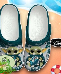 Philadelphia Eagles Baby Yoda Crocs Custom Name Edition Classic Clogs Shoes Product Photo 1