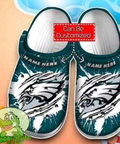 Philadelphia Eagles Football Crocs Custom Name Edition Clog Shoes Product Photo 1