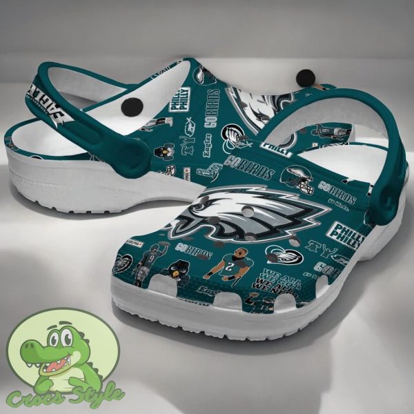 Philadelphia Eagles NFL Crocs Clogs Shoes Comfortable For Fans