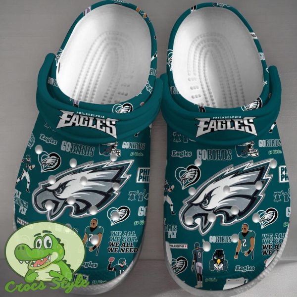 Philadelphia Eagles NFL Crocs Clogs Shoes Comfortable For Fans