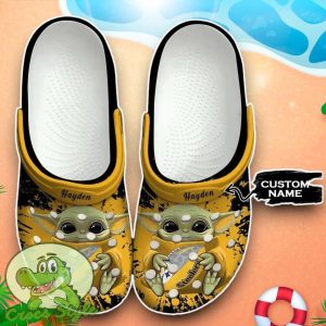 Pittsburgh Steelers Baby Yoda Crocs Custom Name Edition Classic Clogs Shoes