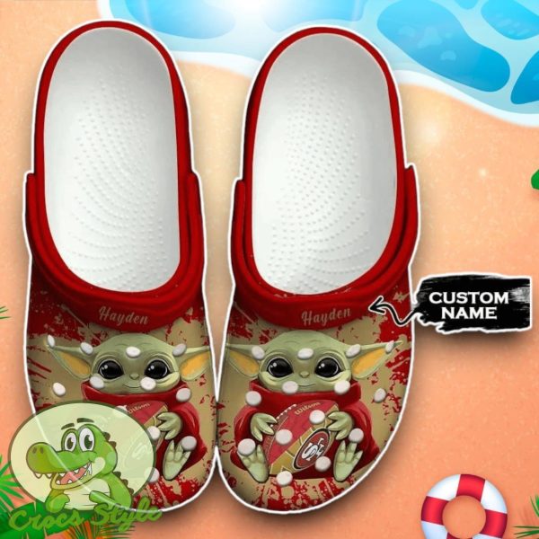 San Francisco 49ers Baby Yoda Crocs Custom Name Edition Classic Clogs Shoes