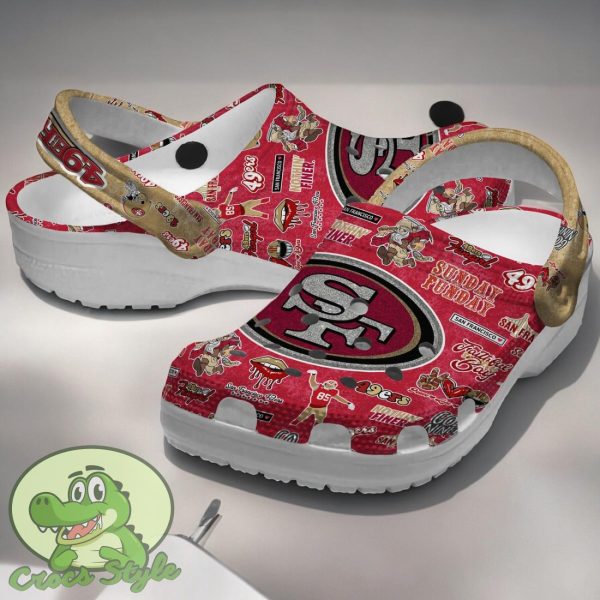 San Francisco 49ers NFL Sport Crocs Clogs Shoes Comfortable For Men Women