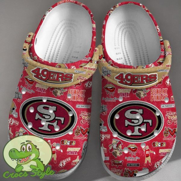 San Francisco 49ers NFL Sport Crocs Clogs Shoes Comfortable For Men Women