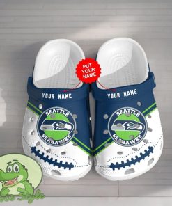 Seattle Seahawks Personalized For Nfl Fans Clog Shoes Custom Name Product Photo 1