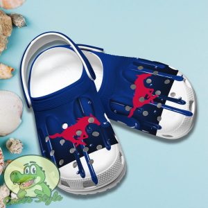 SMU Mustangs Crocs New Design Best Choice For Fans Product Photo 3