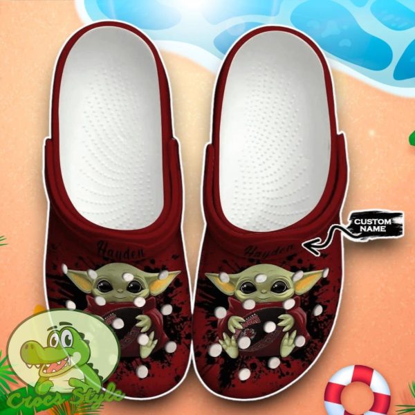 South Carolina Gamecocks Baby Yoda Crocs Custom Name Edition Classic Clogs Shoes