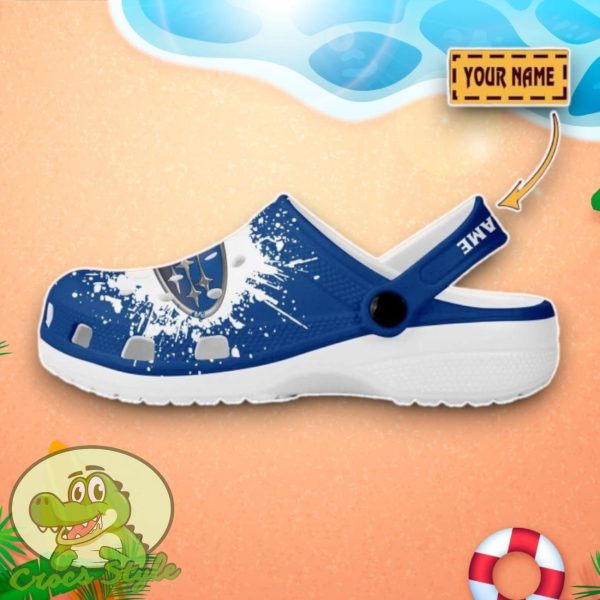 Subaru Logo Blue And White Painting Crocs Custom Name Edition Classic Clogs Shoes