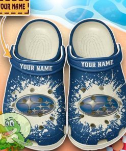 Subaru Logo Blue And White Painting Crocs Custom Name Edition Classic Clogs Shoes Product Photo 1