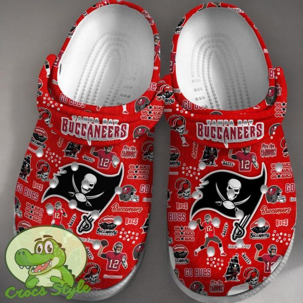 Tampa Bay Buccaneers NFL Sport Crocs Clogs Shoes Comfortable For Men Women