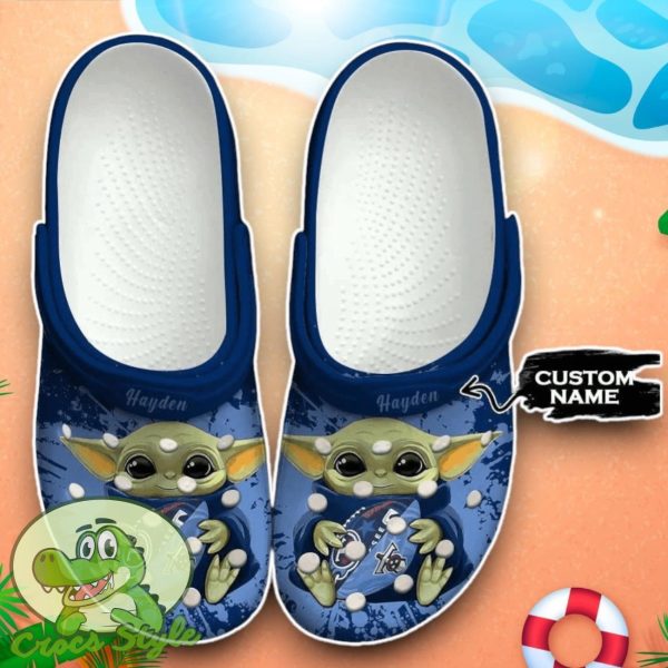 Tennessee Titans Baby Yoda Crocs Custom Name Edition Classic Clogs Shoes