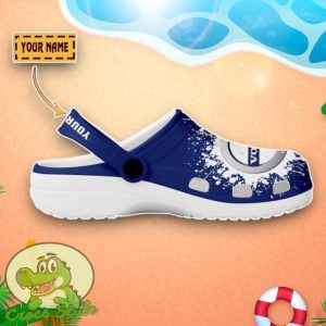 Volvo Logo Blue And White Painting Crocs Custom Name Edition Classic Clogs Shoes Product Photo 2