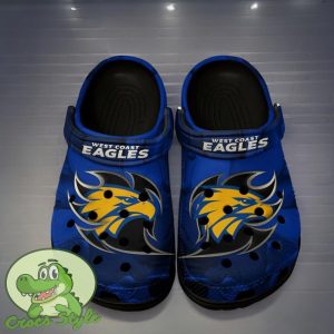 West Coast Eagles Crocs Classic Clog Shoes For Fans Product Photo 2