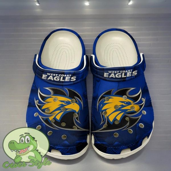 West Coast Eagles Crocs Classic Clog Shoes For Fans