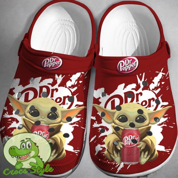 Baby Yoda Dr Pepper Crocs 3D Clog Shoes