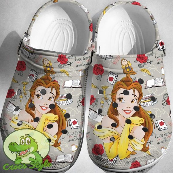 Belle Beauty The Beast Crocs 3D Clog Shoes