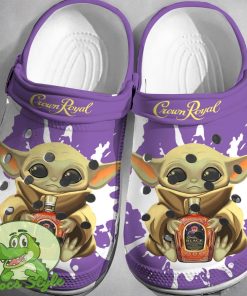 Crown Royal Baby Yoda Crocs 3D Clog Shoes Product Photo 1