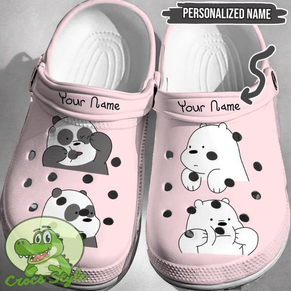 Custom Name 3 Bears Crocs 3D Clog Shoes