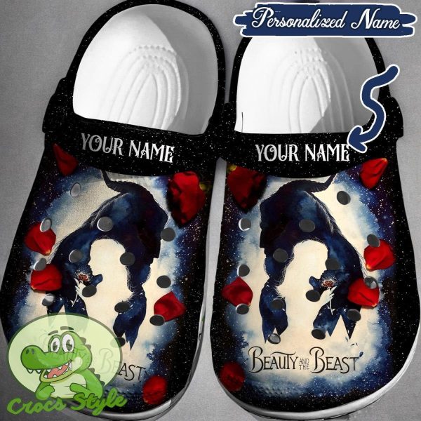 Custom Name Beauty And The Beast Crocs 3D Clog Shoes N9254 1h