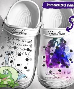 Custom Name Cinderella Crocs 3D Clog Shoes Product Photo 1