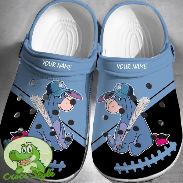 Custom Name Eeyore Baseball Crocs 3D Clog Shoes