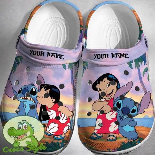 Custom Name Lilo Stitch Crocs 3D Clog Shoes