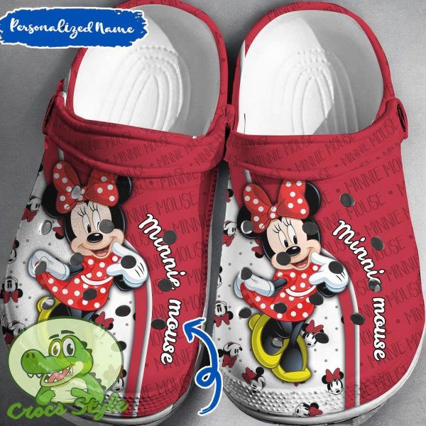 Custom Name Minnie Mouse Crocs 3D Clog Shoes