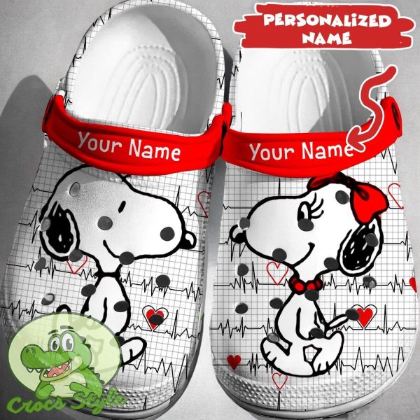 Custom Name Snoopy Crocs 3D Clog Shoes