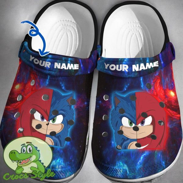 Custom Name Sonic The Hedgehog Crocs 3D Clog Shoes