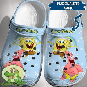 Custom Name Sponge Bob Crocs 3D Clog Shoes