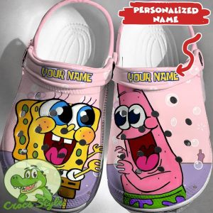 Custom Name Sponge Bob Crocs 3D Clog Shoes N3935 1hj