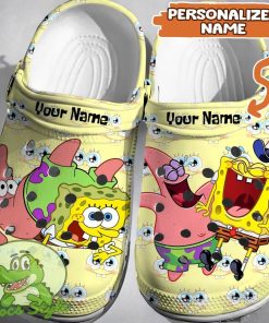 Custom Name Spongebob Crocs 3D Clog Shoes Product Photo 1