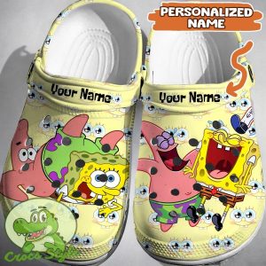 Custom Name Spongebob Crocs 3D Clog Shoes