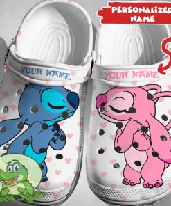Custom Name Stitch Angel Crocs 3D Clog Shoes M25721N Product Photo 1