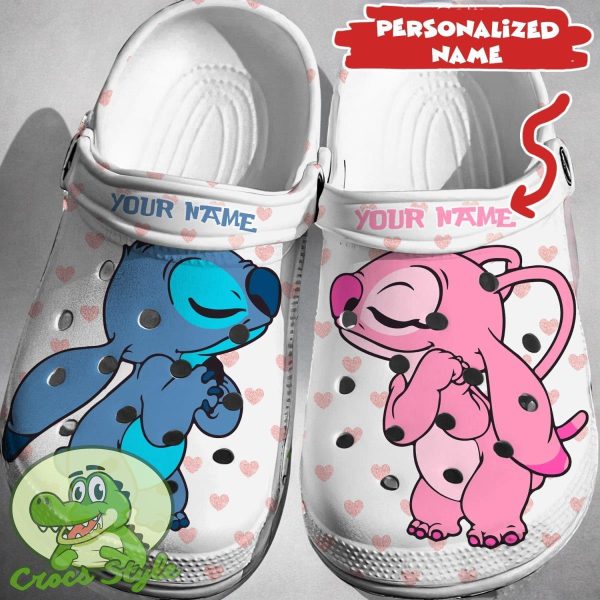 Custom Name Stitch Angel Crocs 3D Clog Shoes M25721N