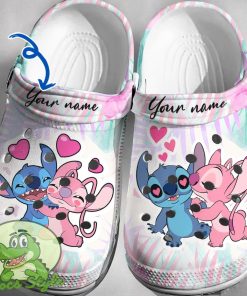 Custom Name Stitch Angel Crocs 3D Clog Shoes M8152 1sh Product Photo 1