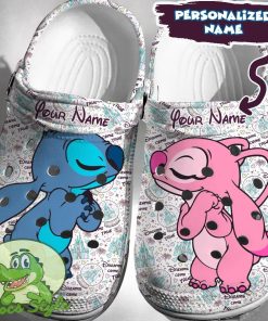 Custom Name Stitch Angel Crocs 3D Clog Shoes N1033 1ct Product Photo 1