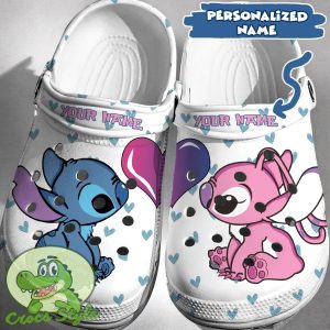 Custom Name Stitch Angel Crocs 3D Clog Shoes N9027 1hm