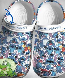 Custom Name Stitch Crocs 3D Clog Shoes Product Photo 1