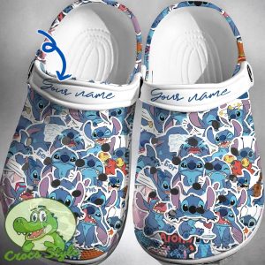 Custom Name Stitch Crocs 3D Clog Shoes