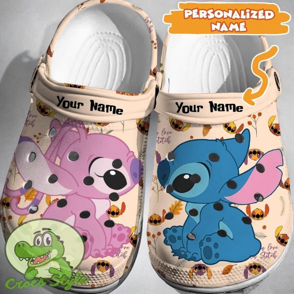 Custom Name Stitch Crocs 3D Clog Shoes N6493 1a