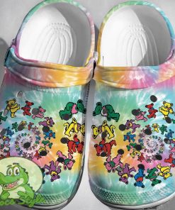 Dancing Bears Tie Dye Crocs 3D Clog Shoes Product Photo 1